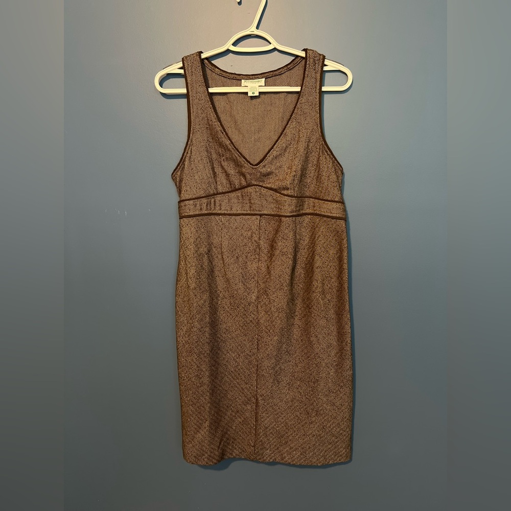 Motherhood Maternity Brown V-Neck Mini Dress